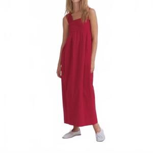 NEW SAYAKA DAVIS thick strap cocoon long dress in cherry